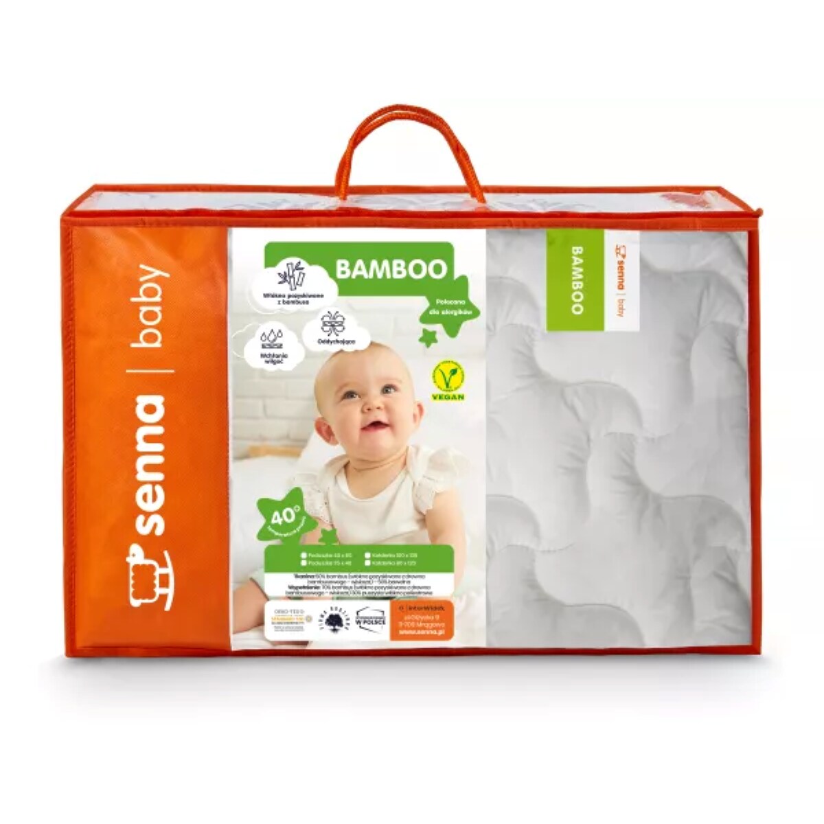 Komplet pościeli dziecięcej 100x135 +40x60 BAMBOO senna baby