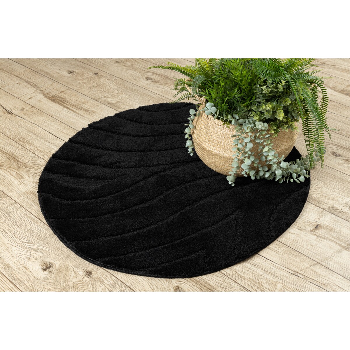 Dywan łazienkowy SUPREME koło WAVES fale, koło 100 cm