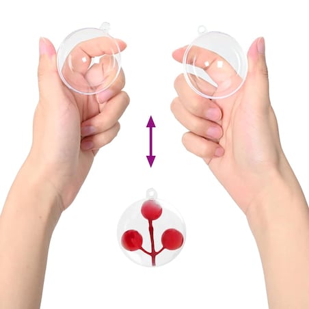 vidaXL Zestaw Bombek Choinkowych 25 pcs przezroczysty Ø 8 cm