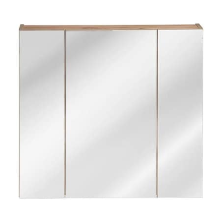 Szafka łazienkowa CAPRI 843 80 cm dąb z lustrem