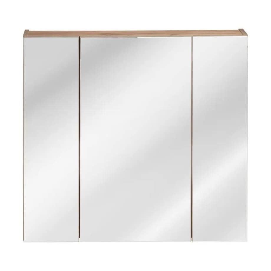 Szafka łazienkowa CAPRI 843 80 cm dąb z lustrem