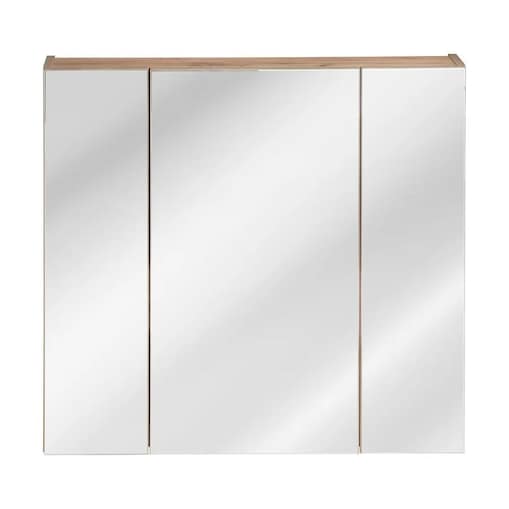 Szafka łazienkowa CAPRI 843 80 cm dąb z lustrem