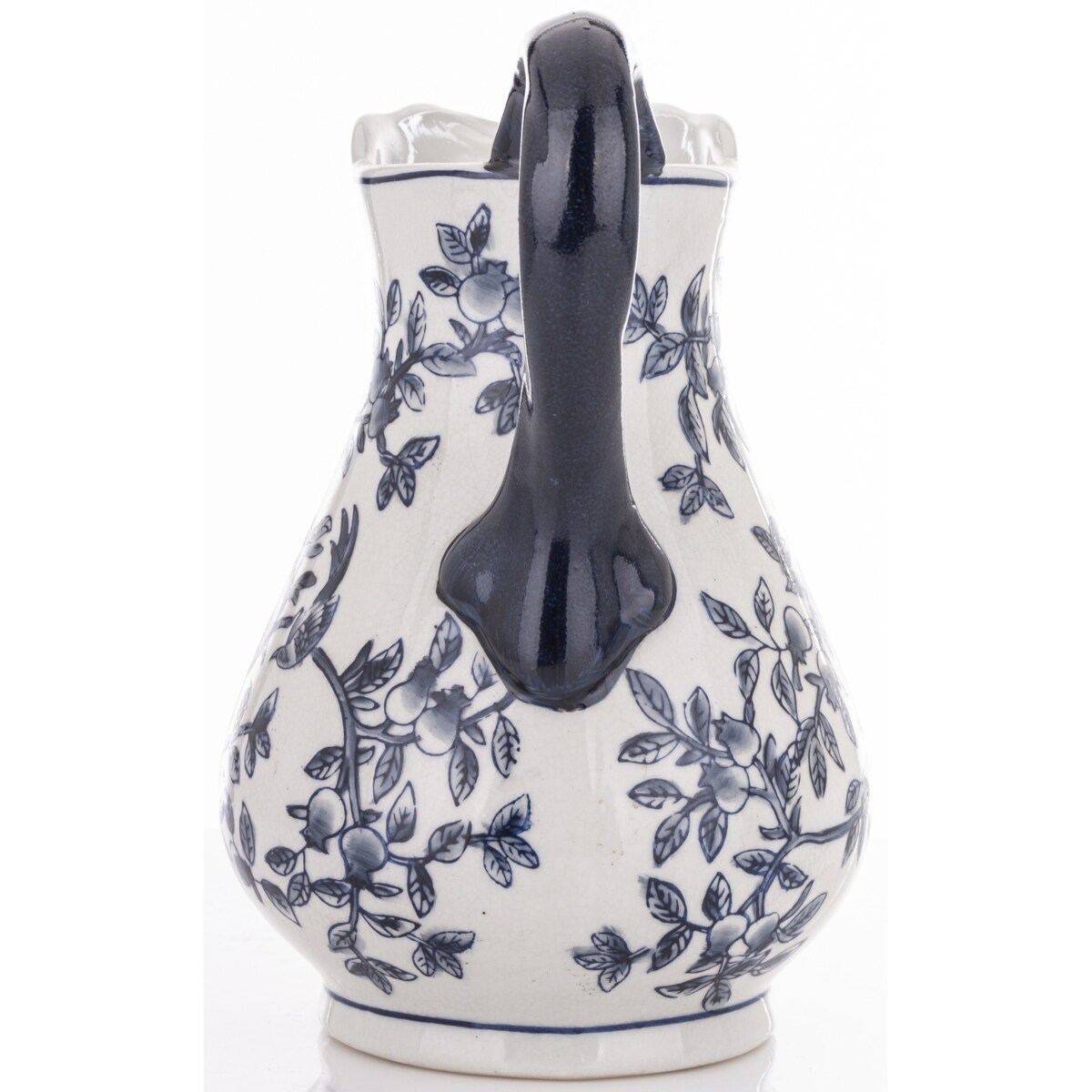 Dzbanek porcelanowy dekoracyjny 26x17x22 i 9x34x34 cm MODELLO BLU z misą