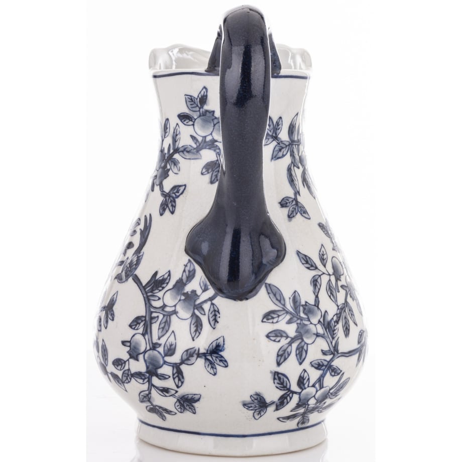 Dzbanek porcelanowy dekoracyjny 26x17x22 i 9x34x34 cm MODELLO BLU z misą