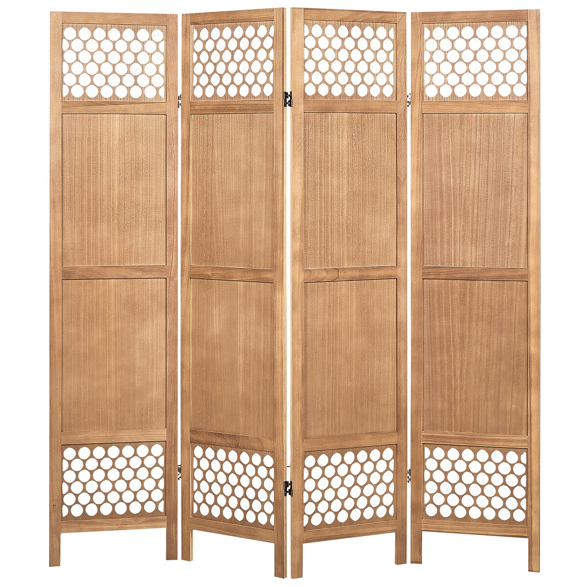 4-panelowy parawan pokojowy CERTOSA Jasnobrązowy 163 cm 170 cm