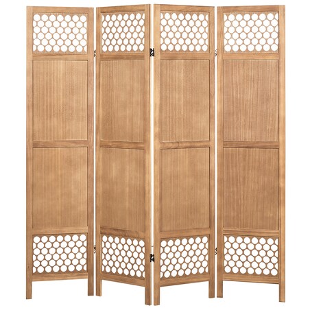 4-panelowy parawan pokojowy CERTOSA Jasnobrązowy 163 cm 170 cm