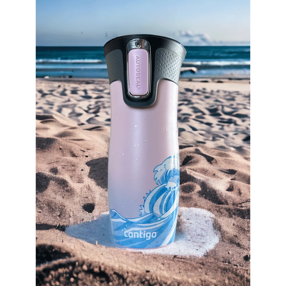 Kubek termiczny Contigo West Loop 2.0 470ml - różowy mat - Summer Waves