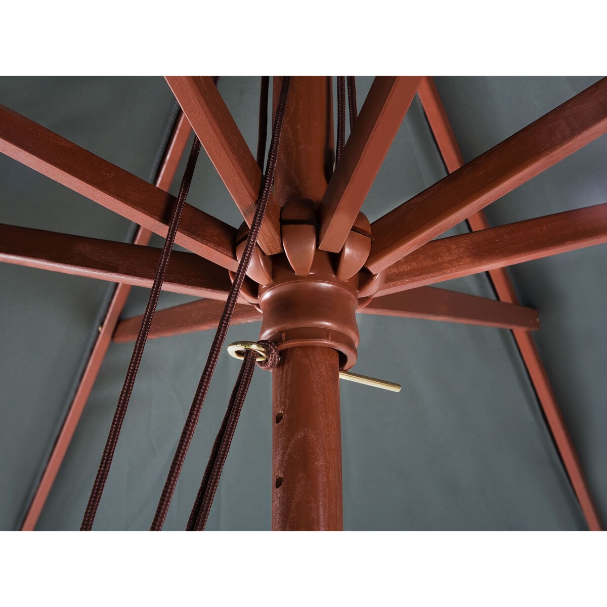 Parasol ogrodowy ⌀ 270 cm szary TOSCANA