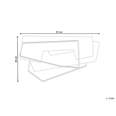 Dekoracja ścienna ENNIS Metal 36 cm Brązowy