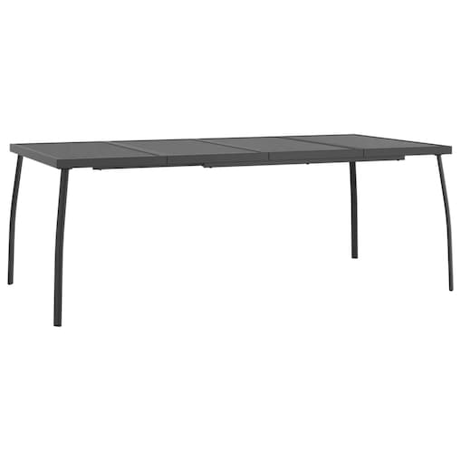 vidaXL Stolik ogrodowy, antracytowy, 200x100x72 cm, stalowa siatka