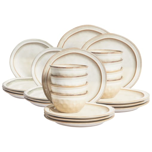 Zastawa stołowa 24-częściowa CHIVES Kamionka Jasnobeżowy