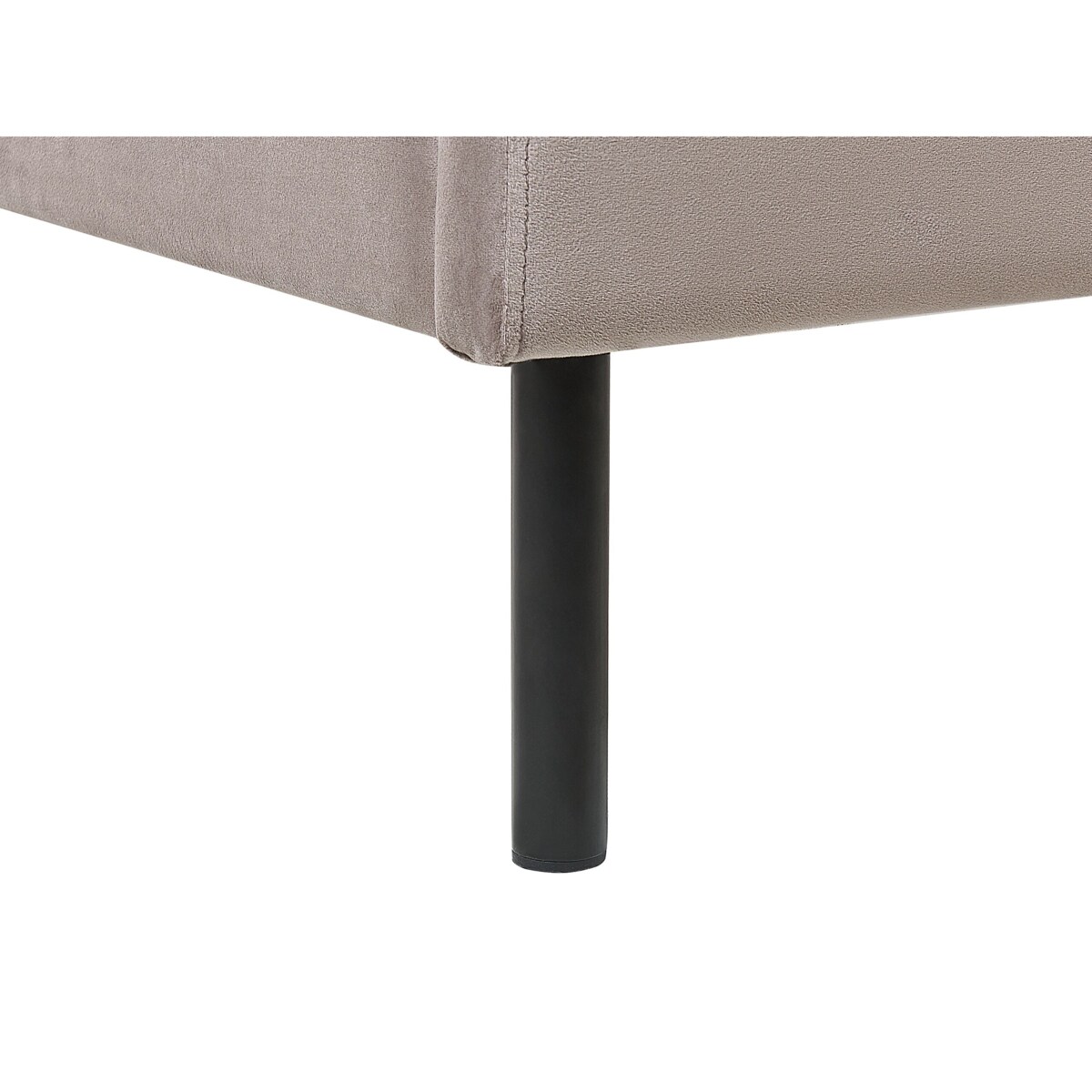 Łóżko welurowe 180 x 200 cm beżowoszare ARETTE