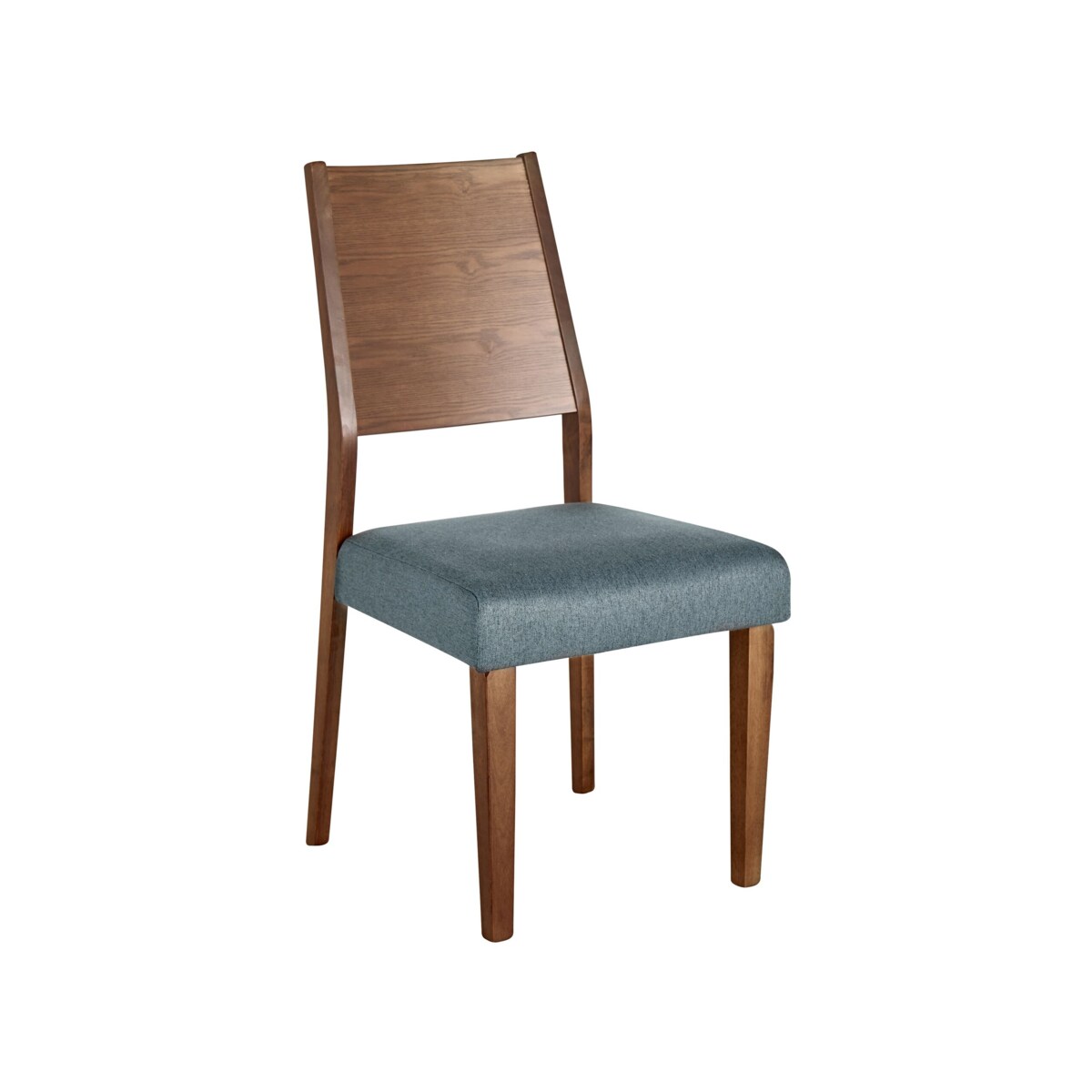 Zestaw 2 krzeseł do jadalni drewniany ciemny z szarym ELMIRA