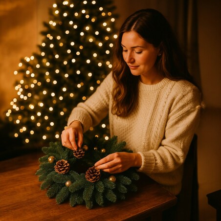 5x Gałązki świerkowe DUŻE piki sztuczne 5 sztuk zielone zestaw do stroika wianek