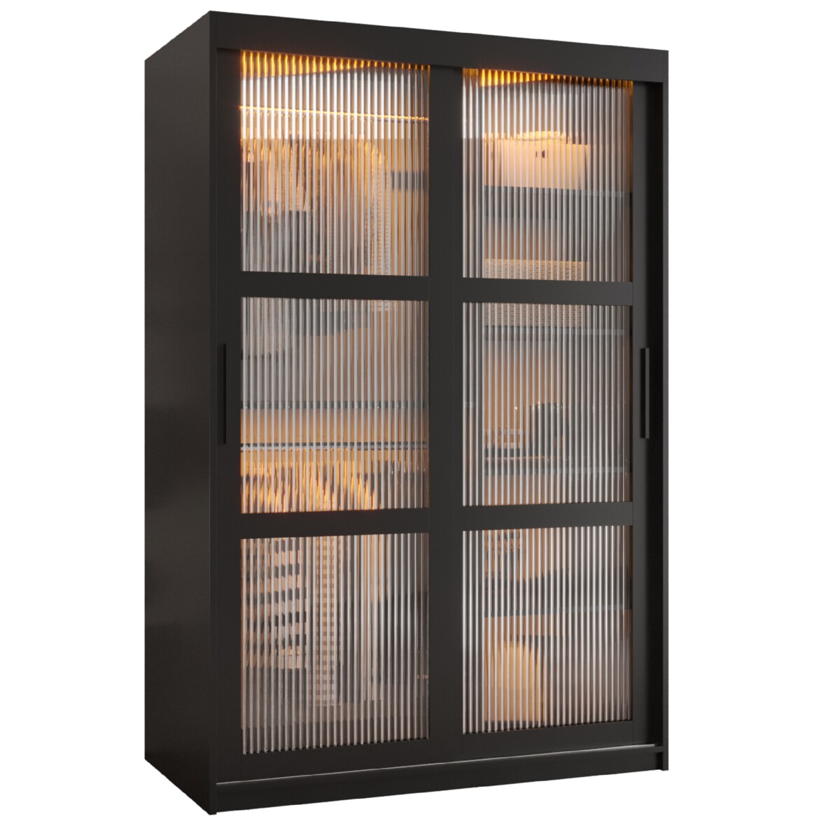 Szafa przesuwna Garderoba FLUTES 120 czarny