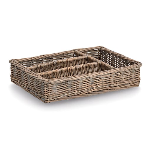 Wiklinowy organizer na sztućce, 35 x 25 x 7 cm