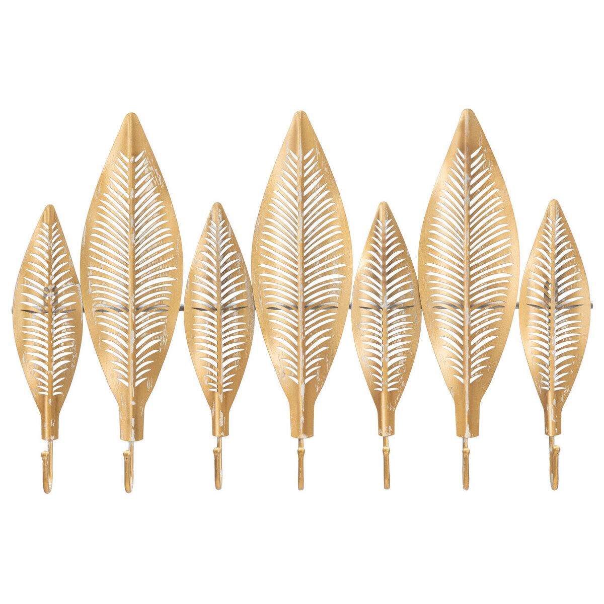 Wieszak do przedpokoju, wzór liści, 7 haczyków