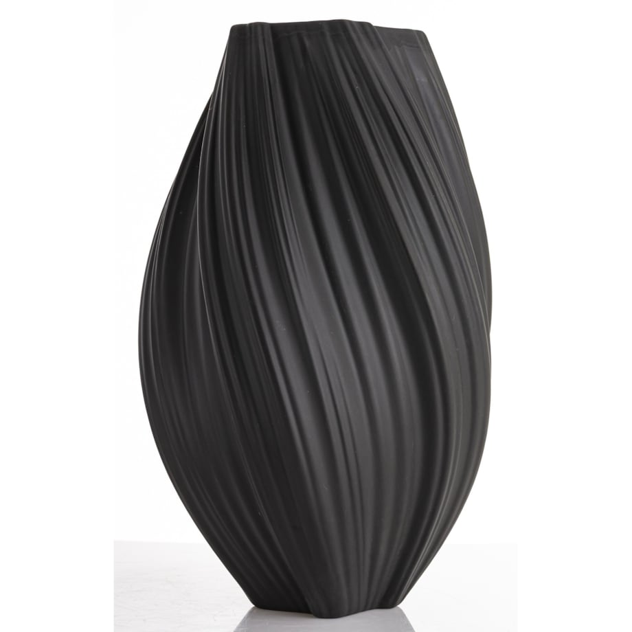Wazon porcelanowy 34x18x18 cm MARIKO czarny