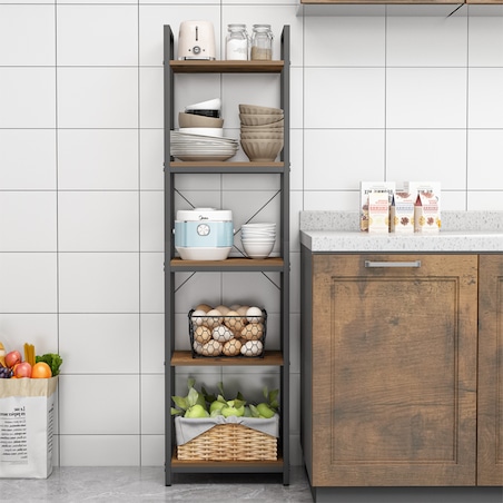 Regał na książki drabinka wysoki szafka loft metalowa industrialny 154 cm