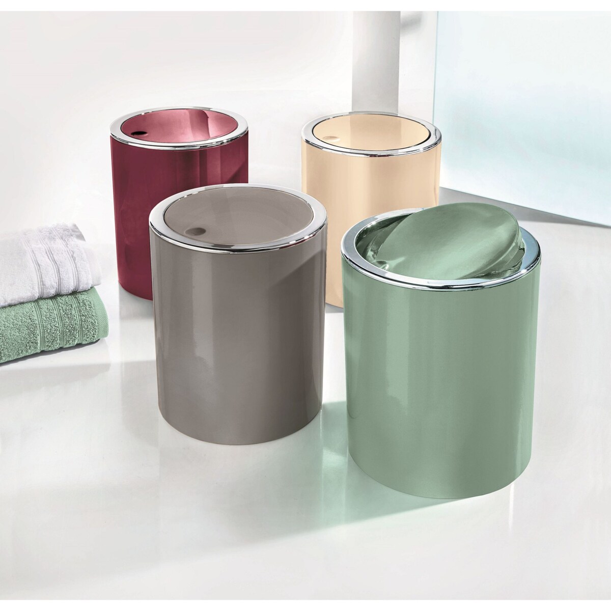 Kleine Wolke Clap Kosz łazienkowy szary 5 litrów