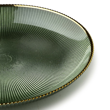 Talerz dekoracyjny szklany 31 cm GREENIE