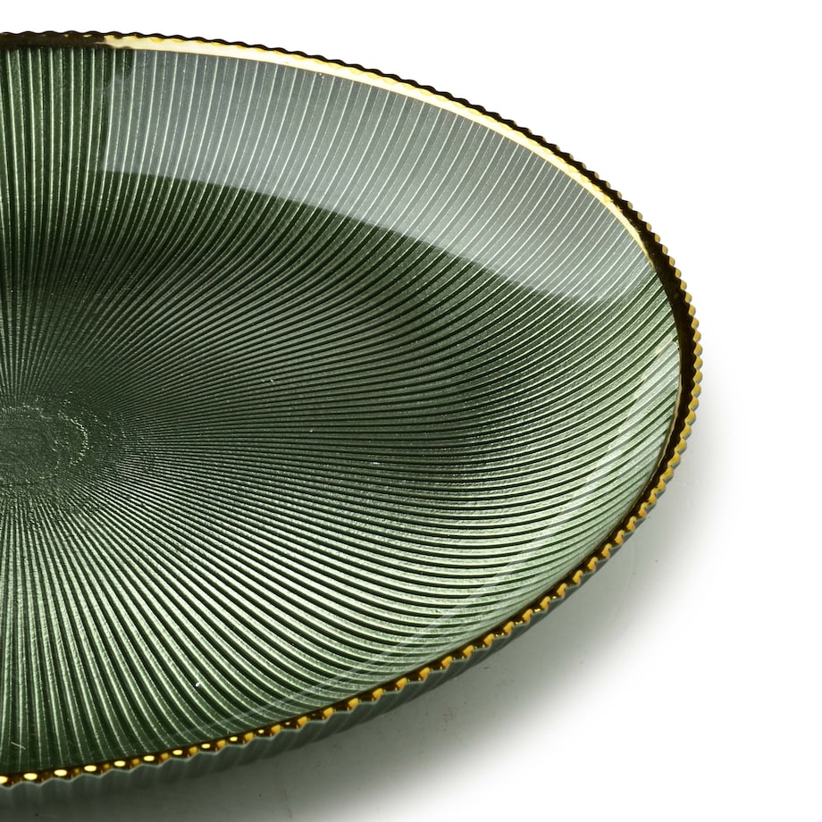 Talerz dekoracyjny szklany 31 cm GREENIE