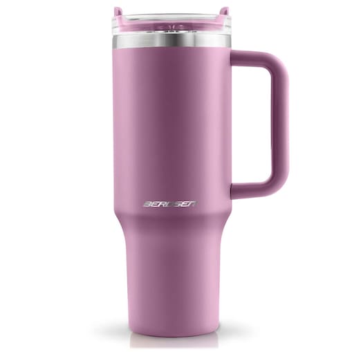 Kubek termiczny Berdsen termos ze słomką 1180ml stal nierdzewna na kawę herbatę
