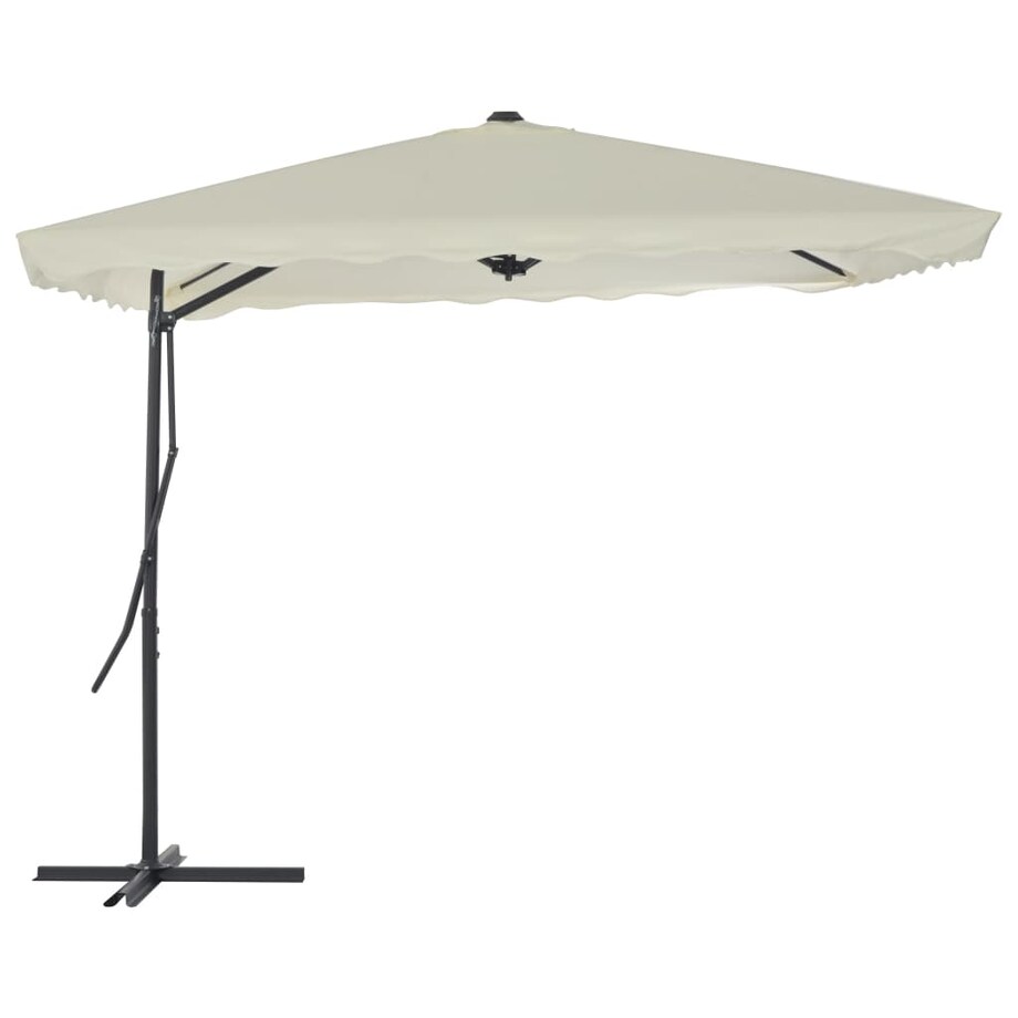 vidaXL Parasol ogrodowy na słupku stalowym, 250 x 250 cm, piaskowy