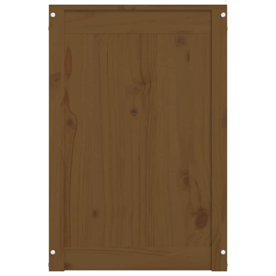 vidaXL Skrzynia na pranie, miodowy brąz, 88,5x44x66 cm, lita sosna