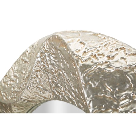 Lustro ścienne Argelux, kolor srebrny, żelazo i płyta MDF, 104 x 7 x 104 cm, kształt okrągły, styl glamour, do salonu i przedpokoju, Mauro Ferretti