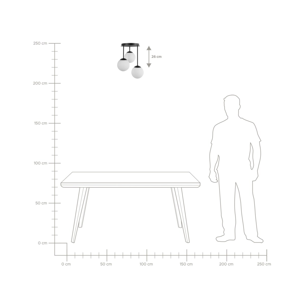 Lampa wisząca RIANA Metal Czarny