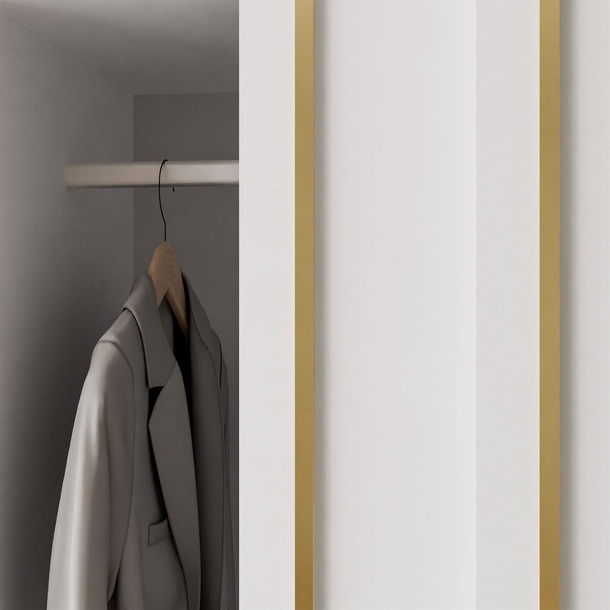 Szafa przesuwna AURIS 200cm, biała