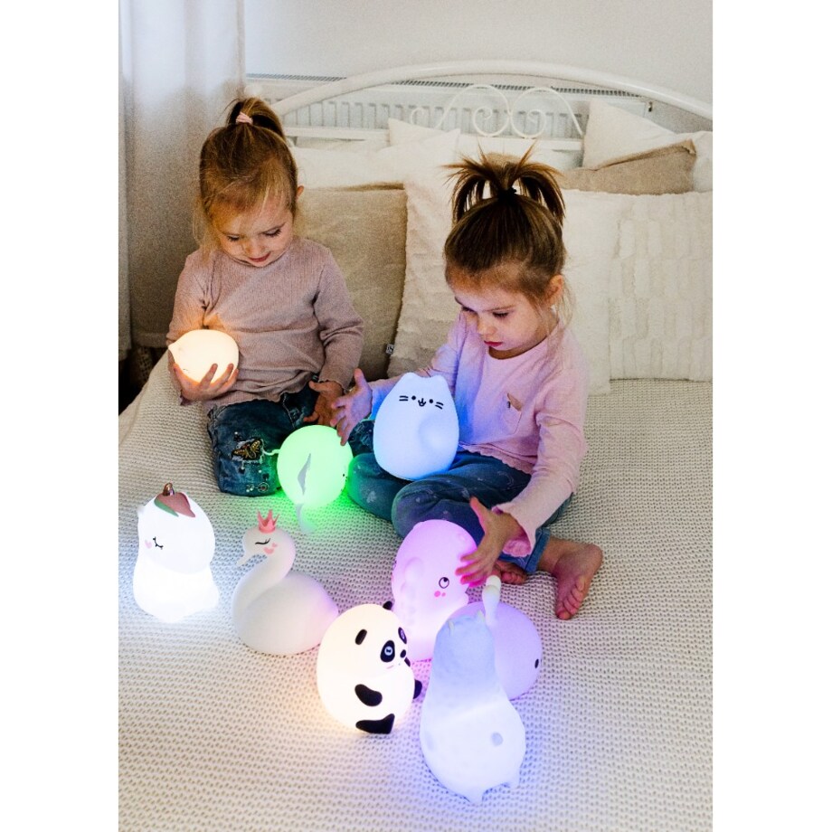 Innogio Kitty Mini silikonowa lampka nocna dla dzieci w kształcie kota 7 kolorów LED