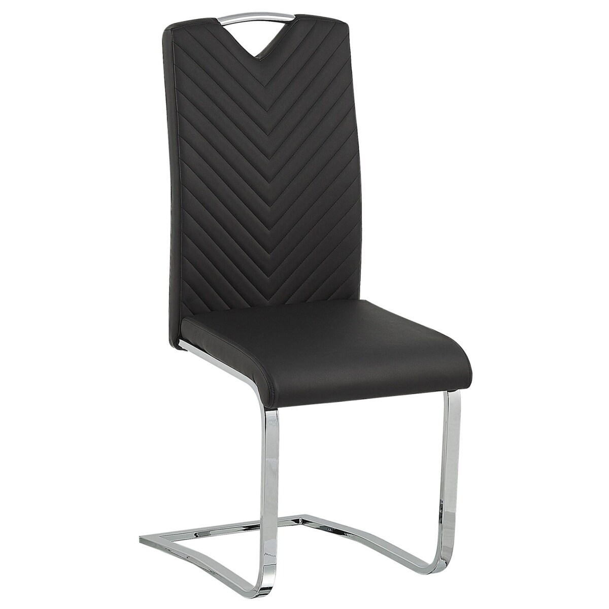 Zestaw 2 krzeseł do jadalni ekoskóra czarny PICKNES