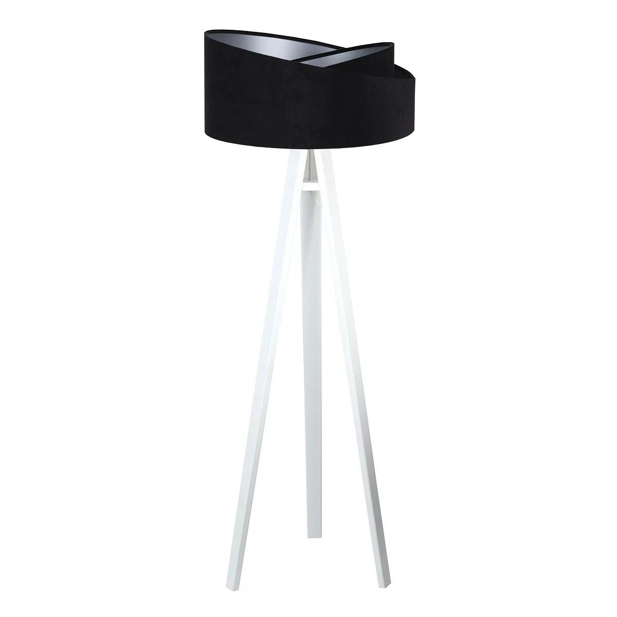 Lampa stojąca GEMSTONE czarna/srebrna/biała