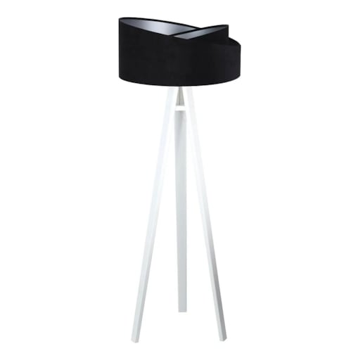 Lampa stojąca GEMSTONE czarna/srebrna/biała