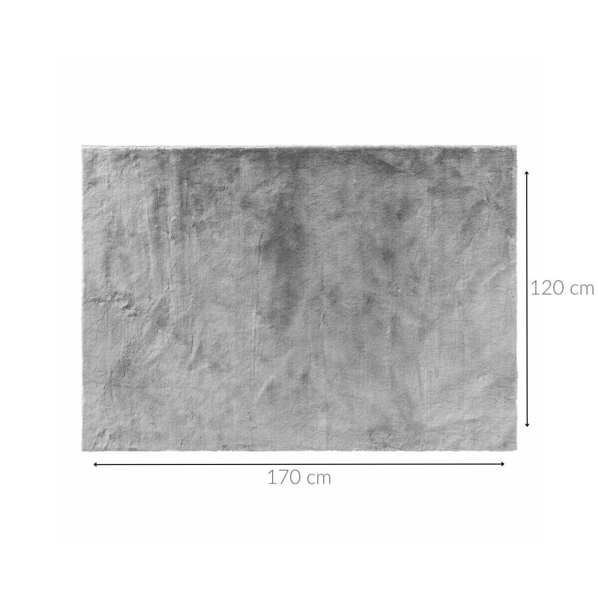 Miękki dywan ze sztucznego futra, szary, FELINE