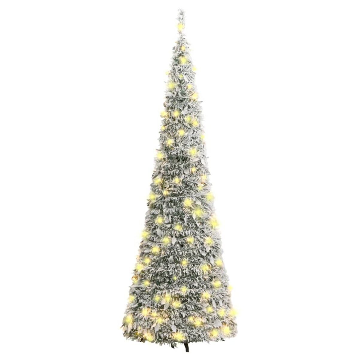 vidaXL Sztuczna choinka typu pop-up, ośnieżona, 50 LED, 120 cm