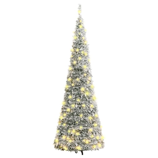 vidaXL Sztuczna choinka typu pop-up, ośnieżona, 50 LED, 120 cm