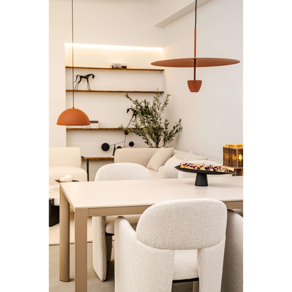 Lampa wisząca aluminiowa Zorania ceglasty brąz Monnarita