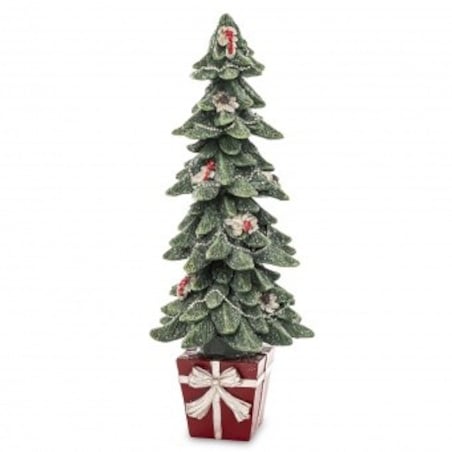 Dekoracja - choinka w czerwonym pudełku 32x13x13 cm