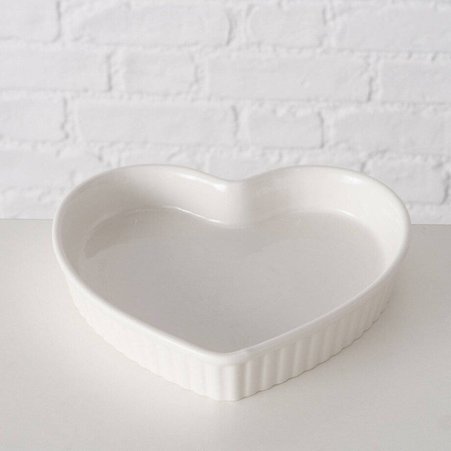 Ceramiczne formy do pieczenia w kształcie serca, 2 sztuki