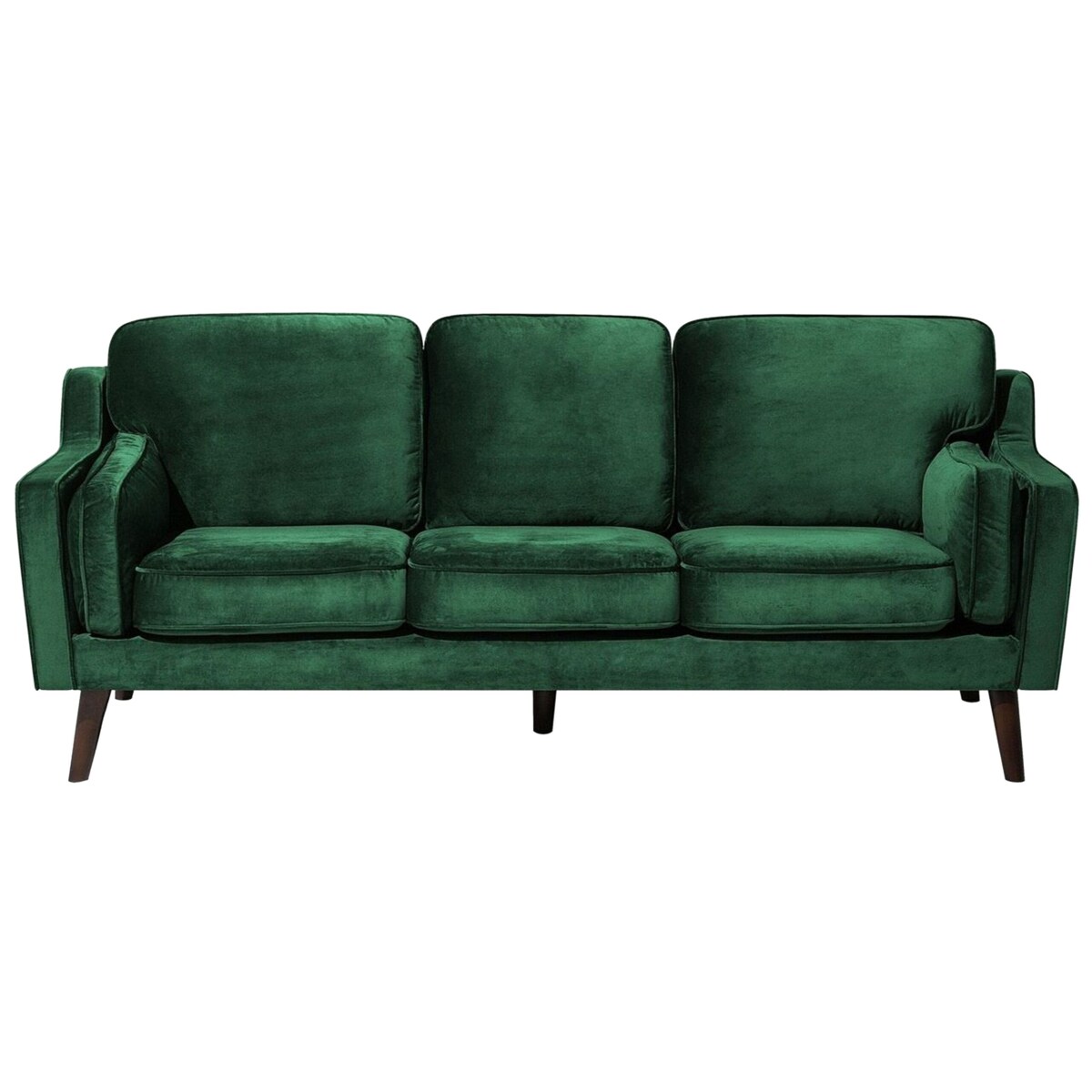 Sofa 3-osobowa welurowa zielona LOKKA