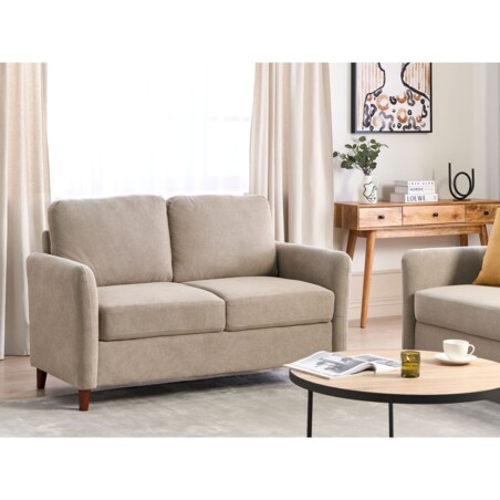 Sofa 2-osobowa z pojemnikiem beżowoszara MARE