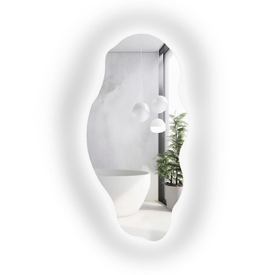 Dekoracyjne lustro o organicznym kształcie z podświetleniem - LOLIT LED