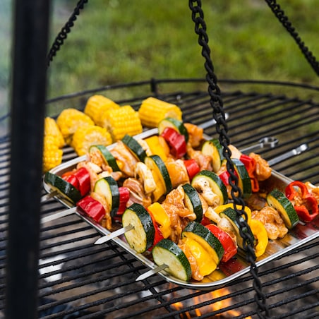 Szpikulce na szaszłyki, do grilla, 4 szt, 35,8cm, stal nierdzewna, KINGHOFF