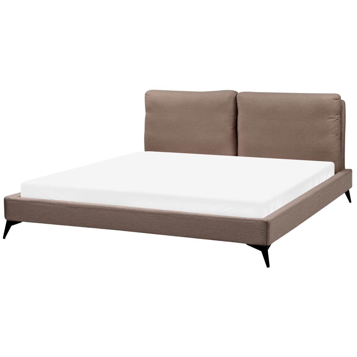 Łóżko Boucle MELLE 180 x 200 cm Brązowy