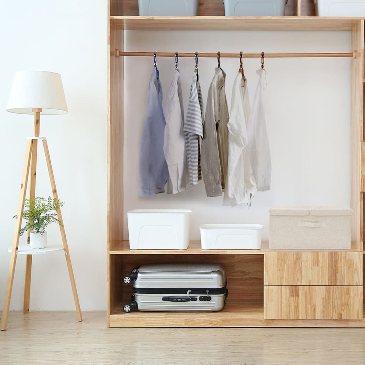 vidaXL Pojemnik do przechowywania, tkanina, 50x30x25 cm, kremowy