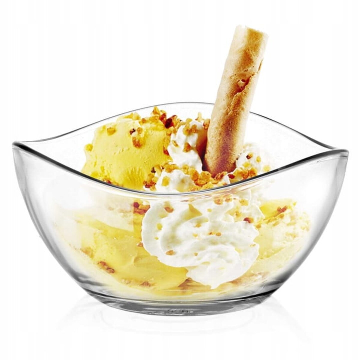 Salaterka miseczka Kształt Fala mała na Sałatki Przekąski Desery Lody 12 cm