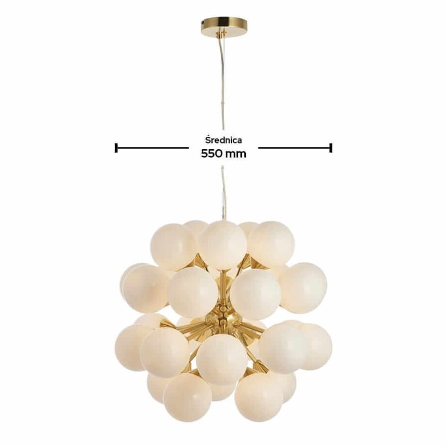 Dekoracyjna lampa wisząca Oscar 76499 Endon bańki biały mosiądz